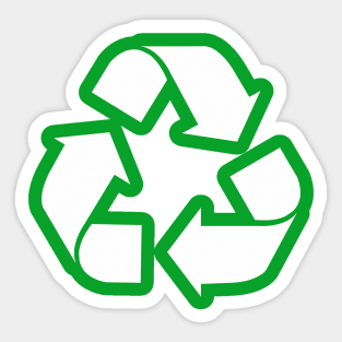 White Reduce, Reuse, Recycle, Repurpose, living green Sticker